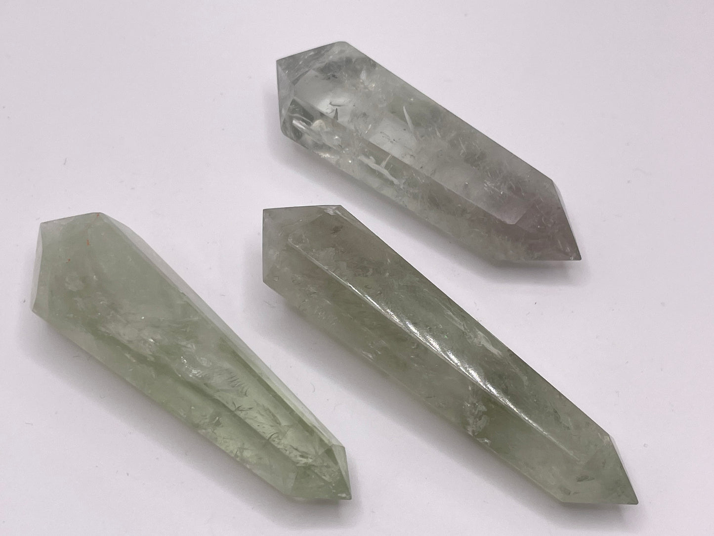 Double Terminated Prasiolite Point || Green Amethyst DT || Green Amethyst Point || Choose Your Size