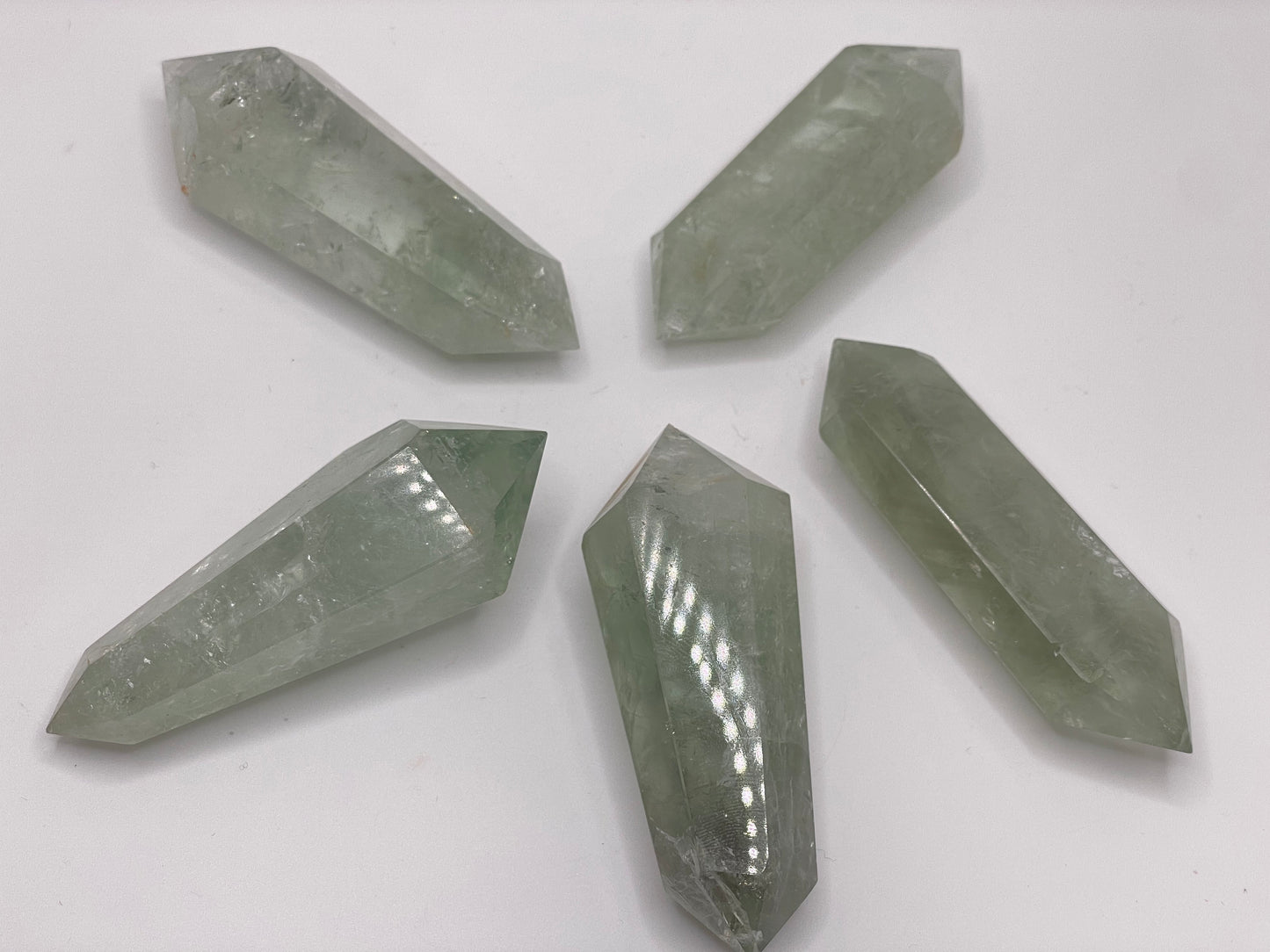 Double Terminated Prasiolite Point || Green Amethyst DT || Green Amethyst Point || Choose Your Size