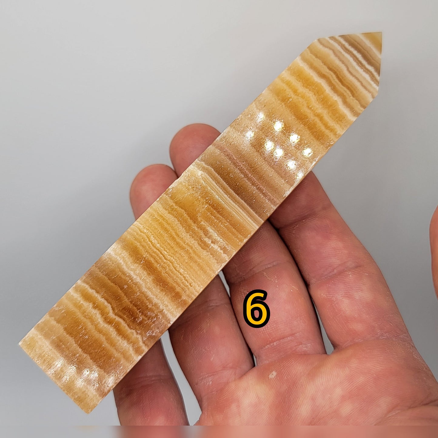Orange Calcite Towers || Orange Calcite Crystal Tower || Banded Orange Calcite Tower || Choose Your Tower