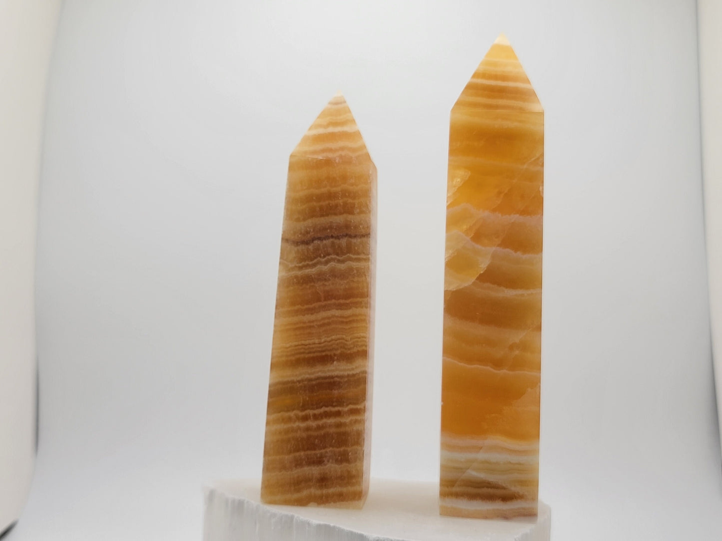 Orange Calcite Towers || Orange Calcite Crystal Tower || Banded Orange Calcite Tower || Choose Your Tower