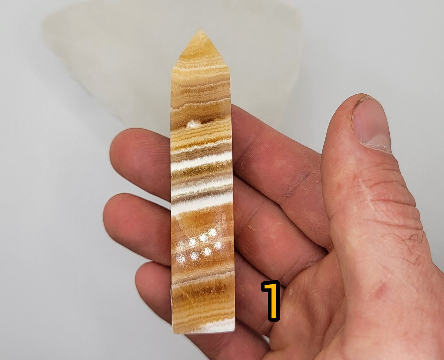 Orange Calcite Towers || Orange Calcite Crystal Tower || Banded Orange Calcite Tower || Choose Your Tower