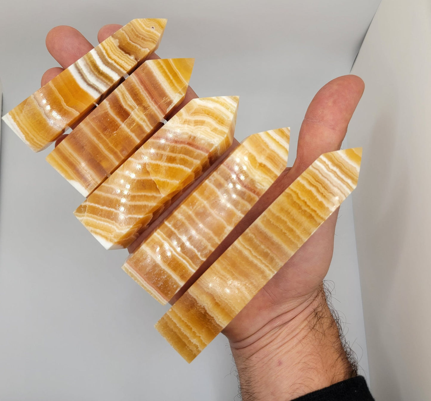 Orange Calcite Towers || Orange Calcite Crystal Tower || Banded Orange Calcite Tower || Choose Your Tower