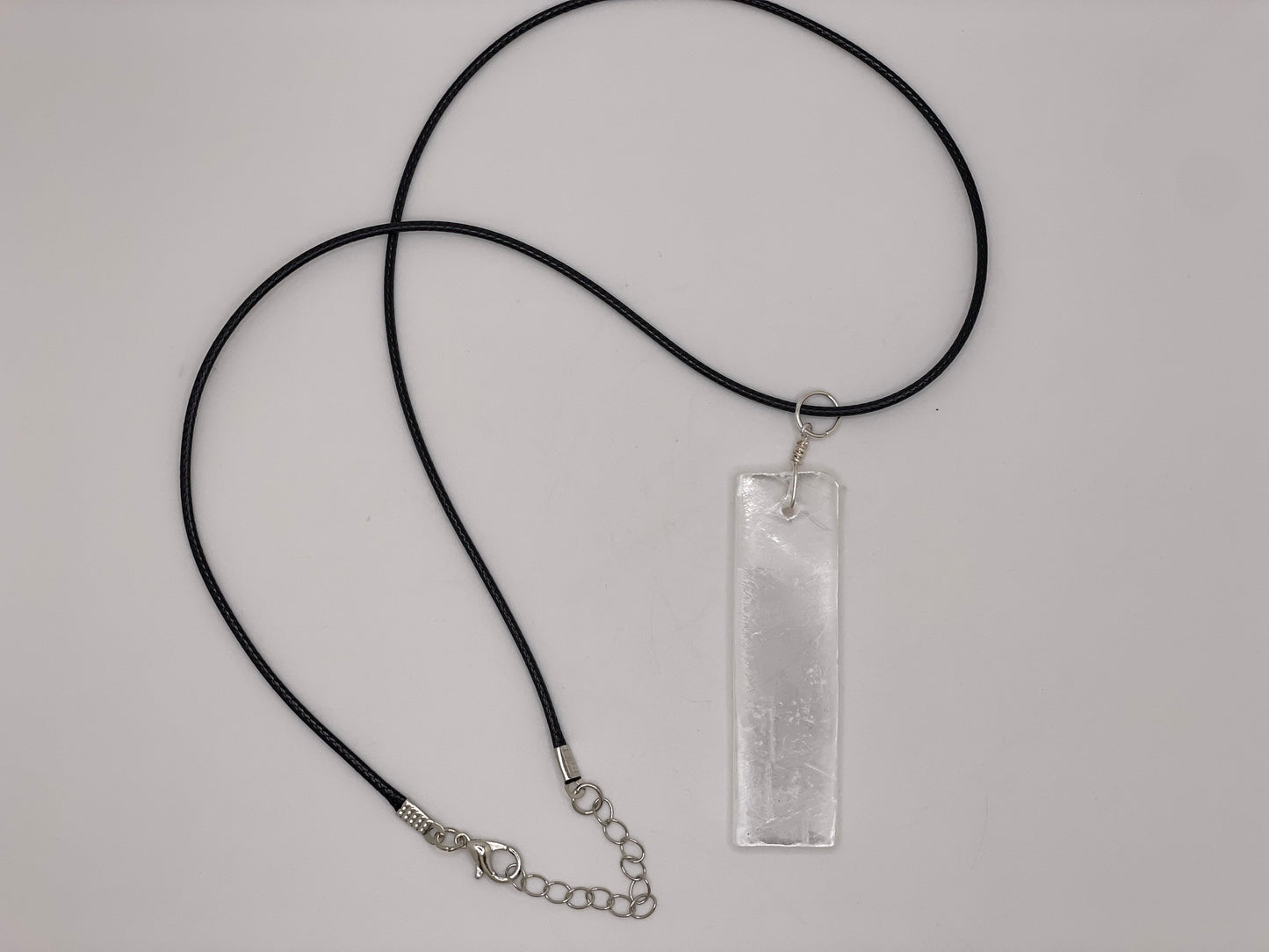 Raw Selenite Necklace ||Clear Selenite Crystal Necklace || Utah Selenite Necklace || Choose Your Size