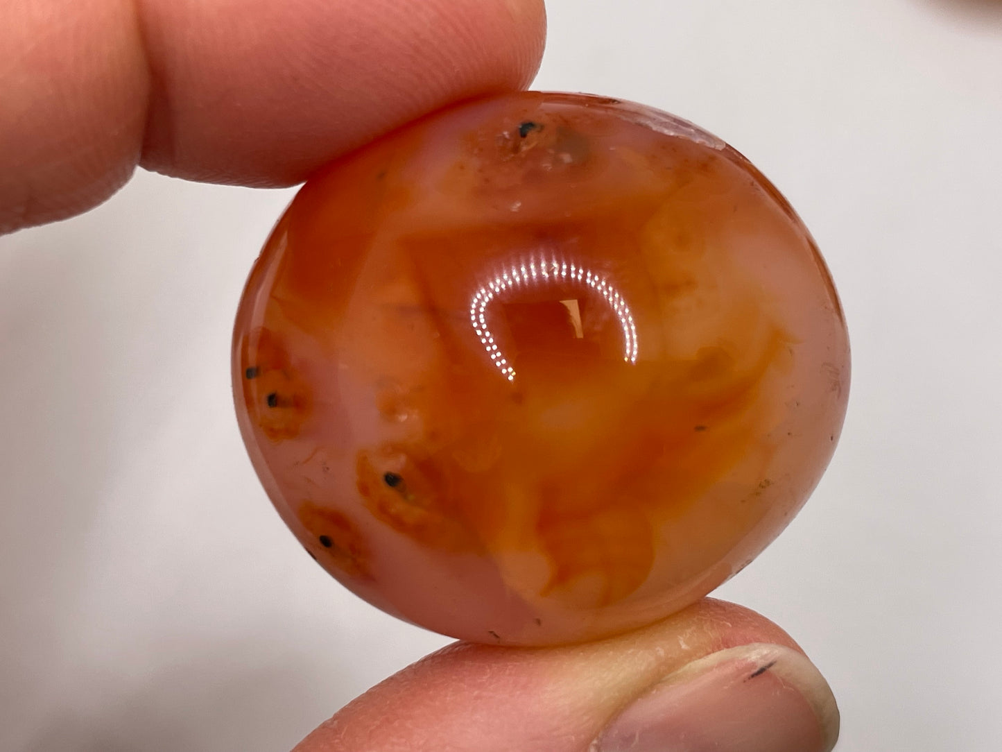 Carnelian Tumble || Natural Carnelian Pebble || Carnelian Mini Palm Stone