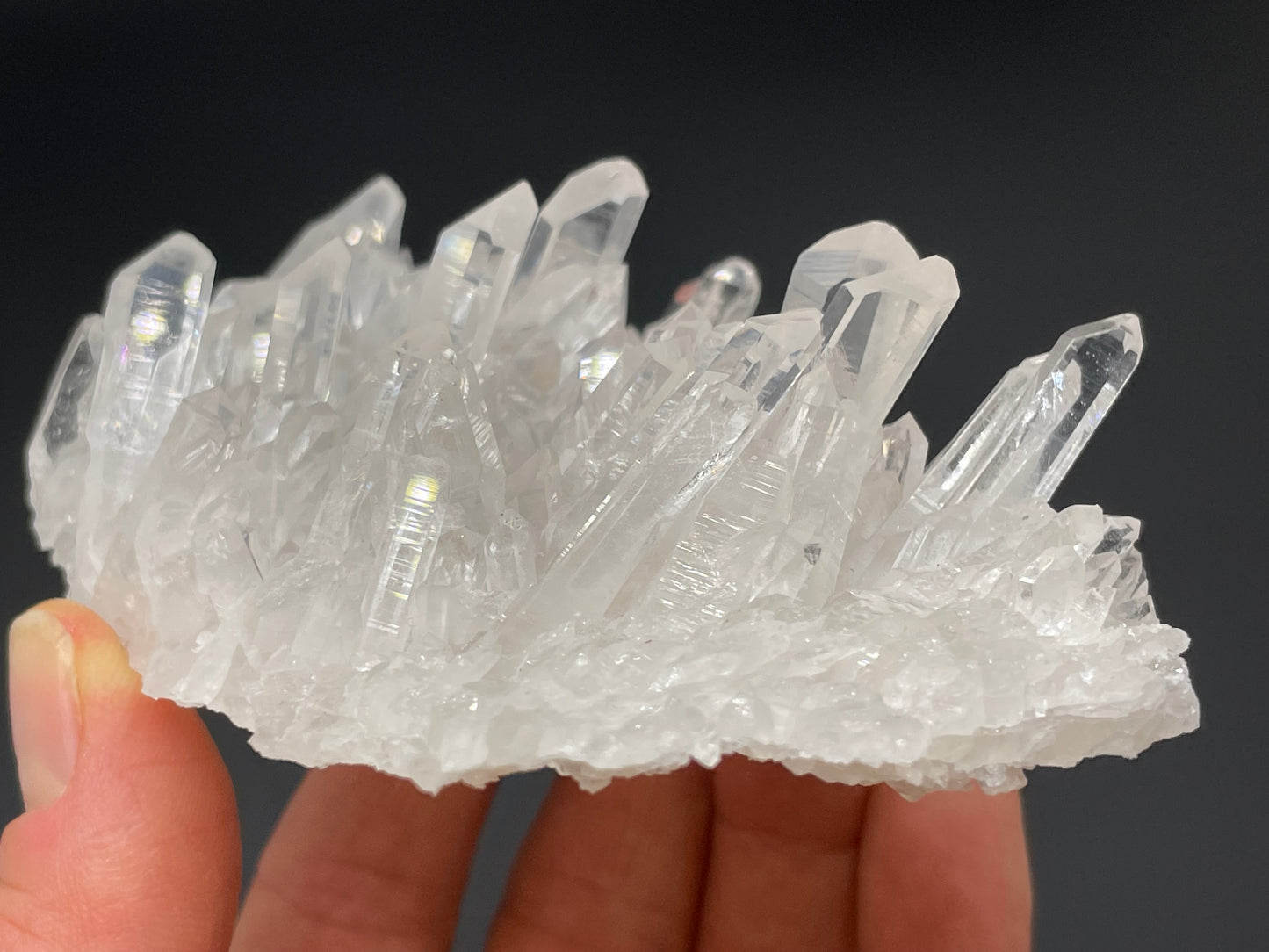 Clear Quartz Crystal Cluster || Raw Quartz Cluster || Lemurian Quartz Crystal Glassback