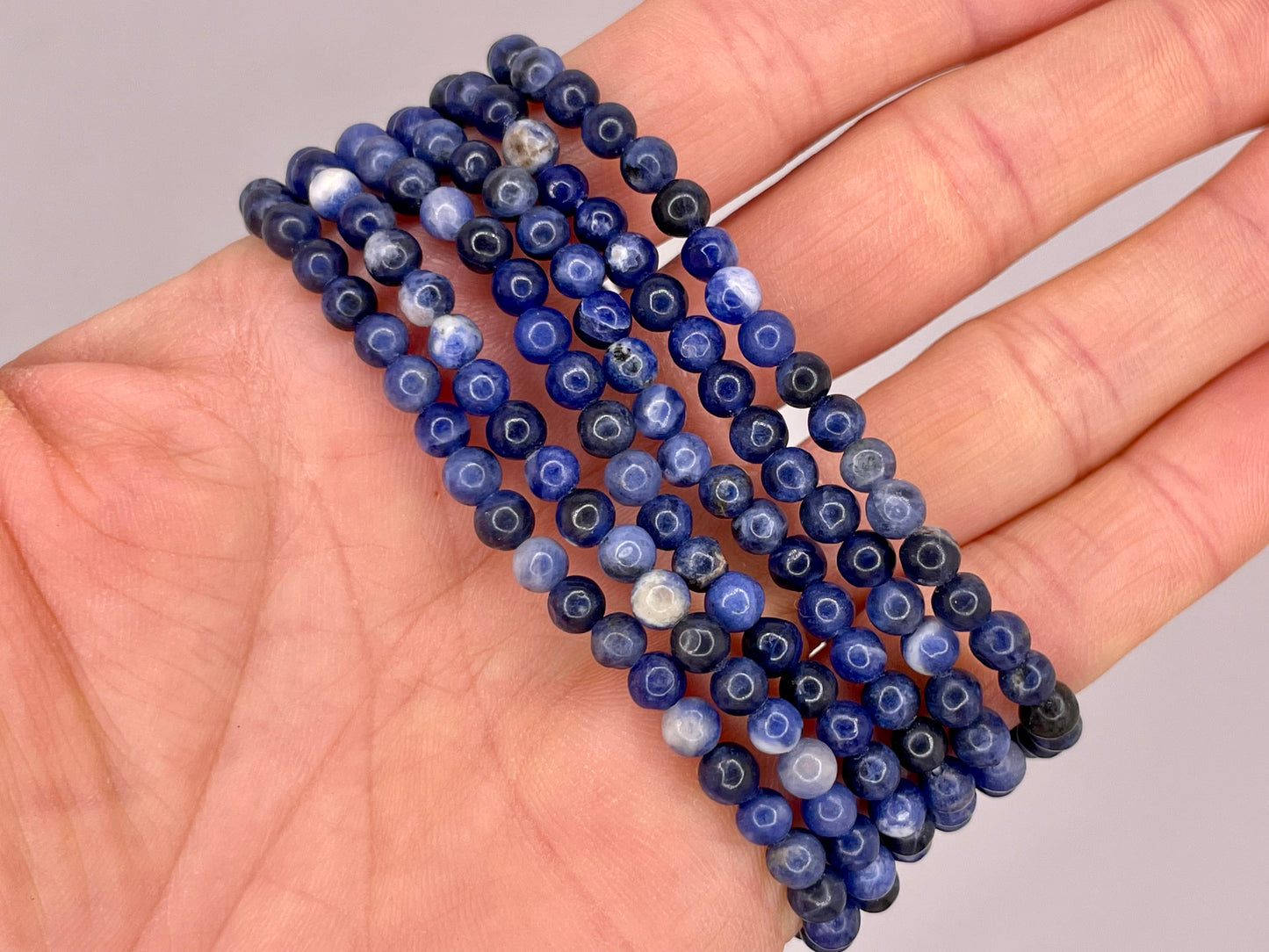 Sodalite Crystal Bracelet || Sodalite Beaded Bracelet || Sodalite Crystal Jewelry ||