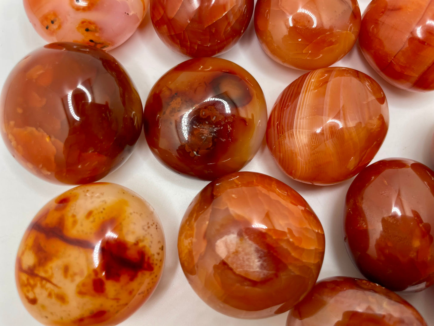 Carnelian Tumble || Natural Carnelian Pebble || Carnelian Mini Palm Stone