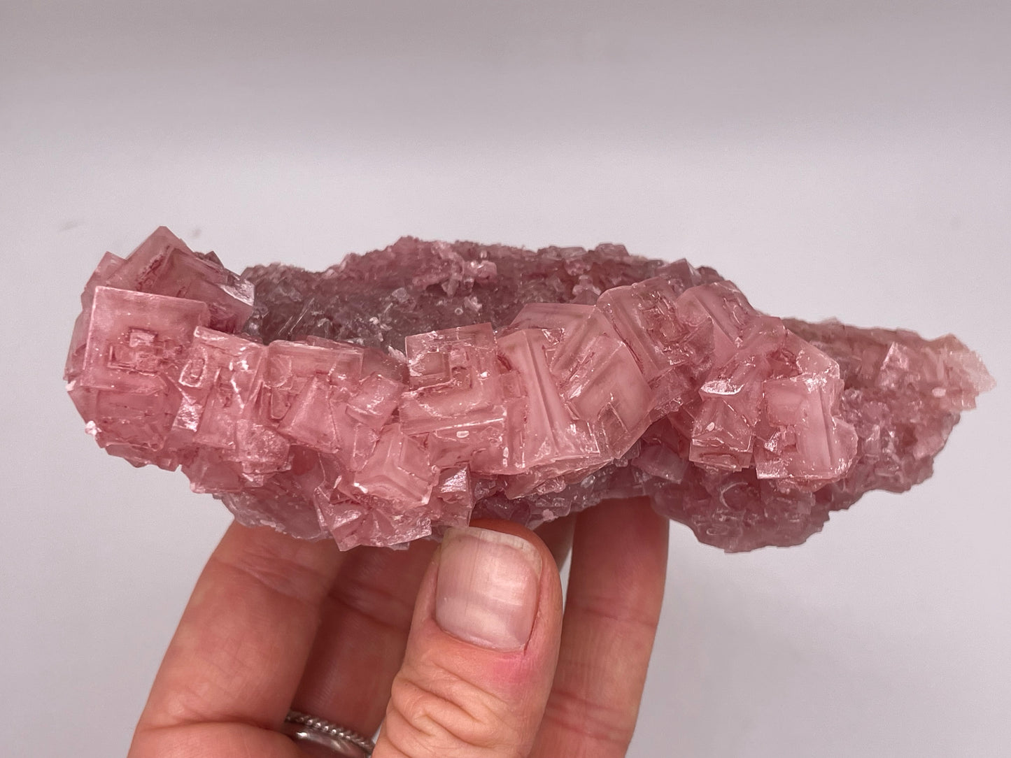 Halite Crystal Cluster || Raw Halite Cluster || Pink Halite - Searles Lake