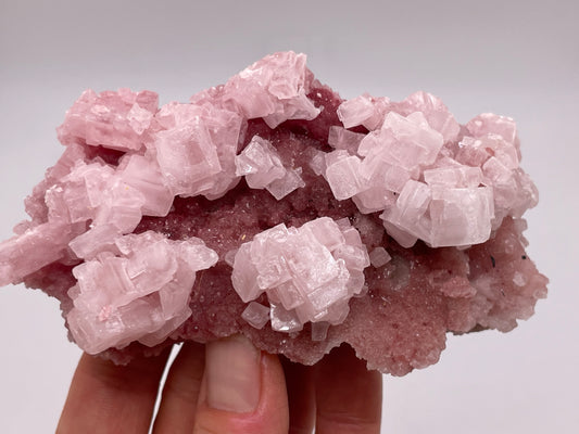 Halite Crystal Cluster || Raw Halite Cluster || Pink Halite - Searles Lake