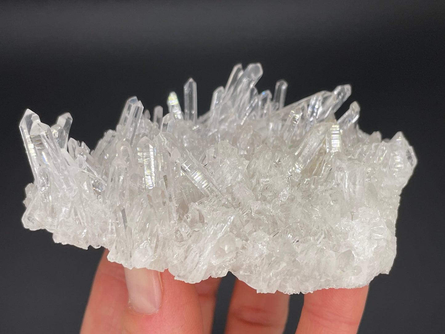 Clear Quartz Crystal Cluster || Raw Quartz Cluster || Lemurian Quartz Crystal Glassback