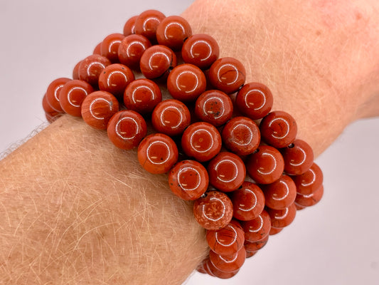 Red Jasper Crystal Bracelet || Red Jasper Beaded Bracelet || Red Jasper Crystal Jewelry ||