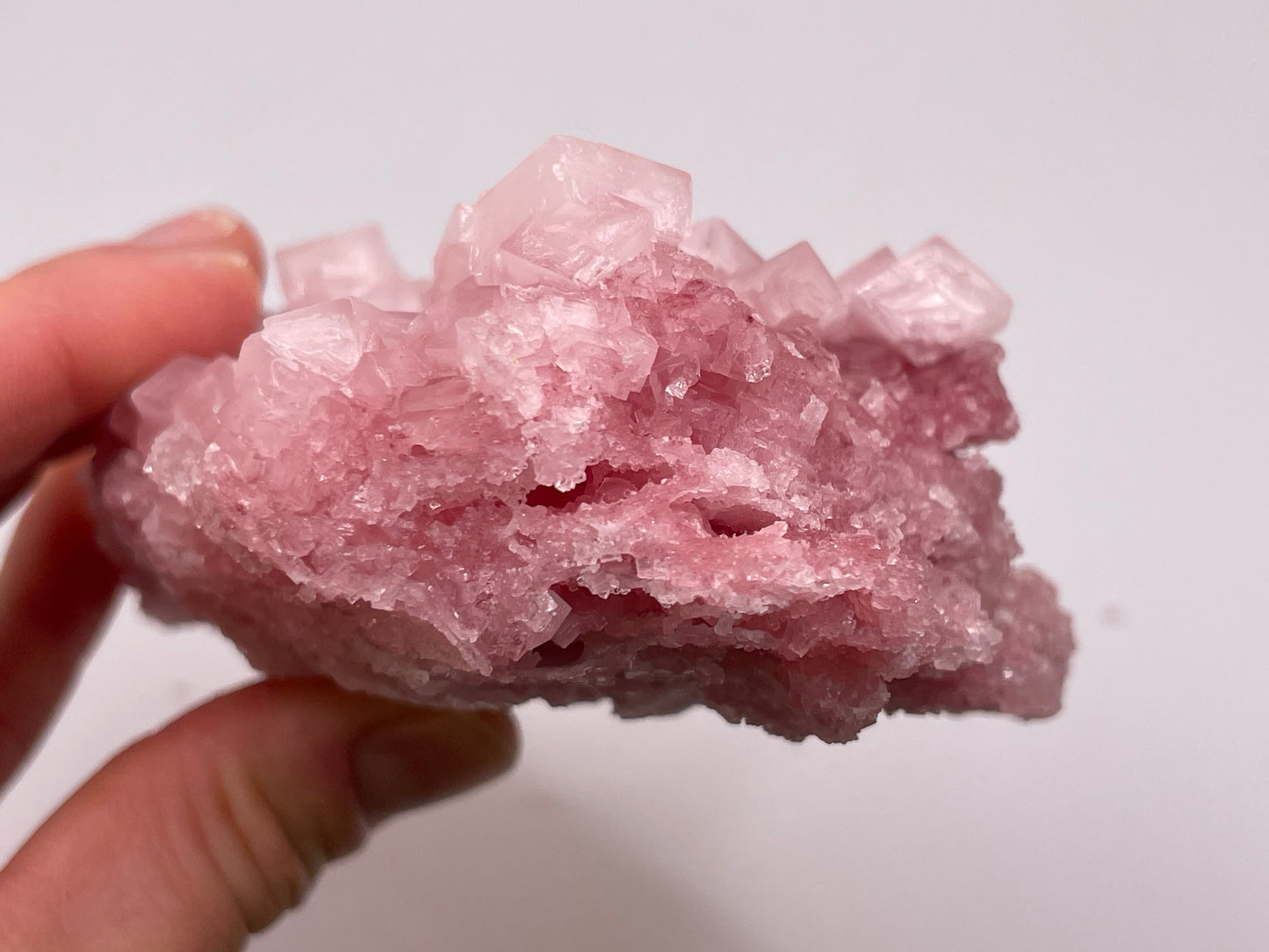 Halite Crystal Cluster || Raw Halite Cluster || Pink Halite - Searles Lake