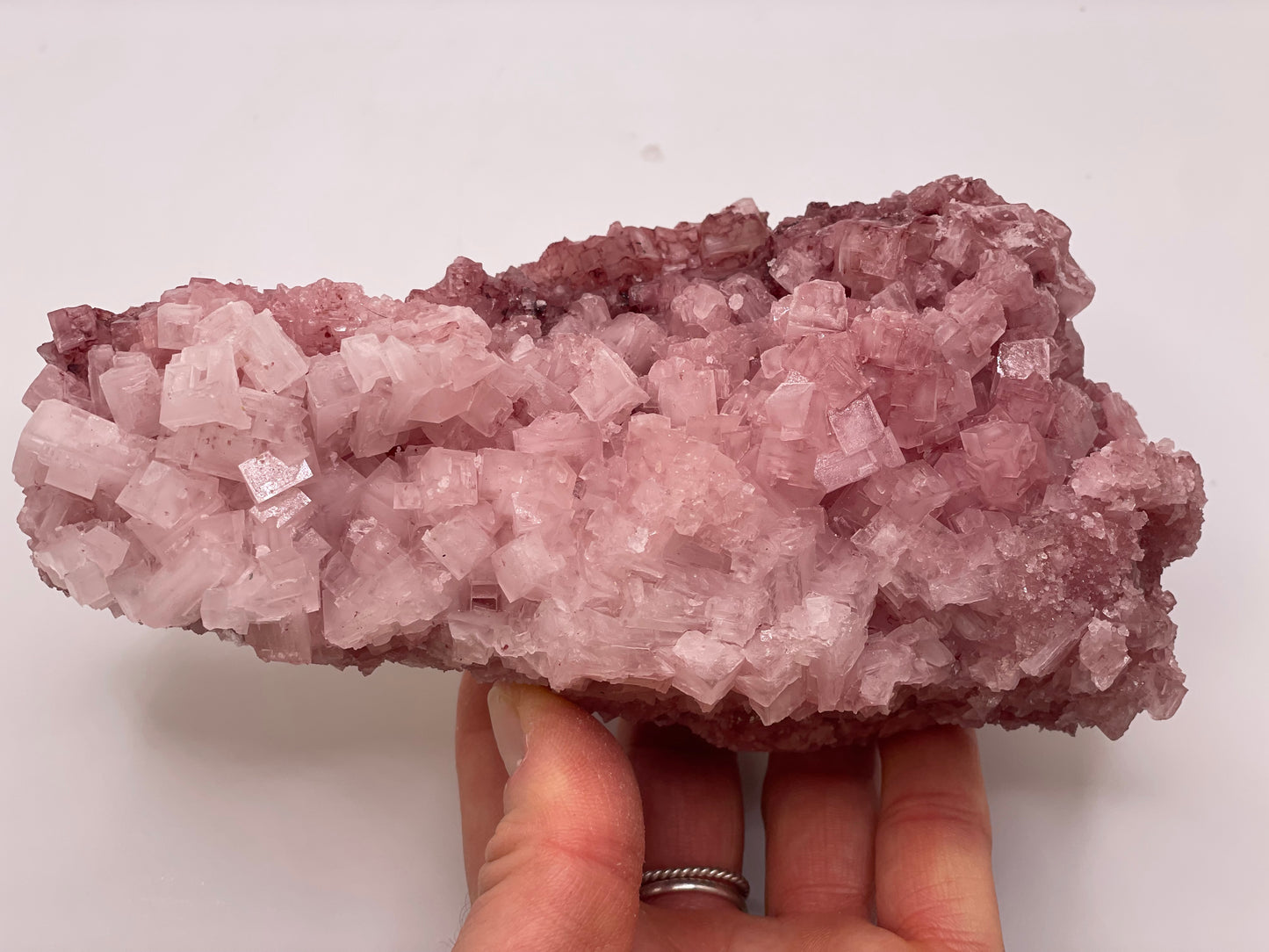 Halite Crystal Cluster || Raw Halite Cluster || Pink Halite - Searles Lake