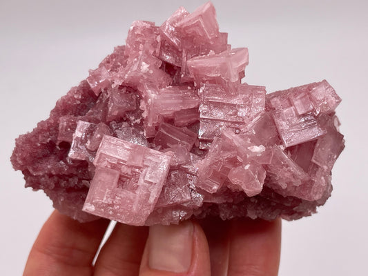 Halite Crystal Cluster || Raw Halite Cluster || Pink Halite - Searles Lake