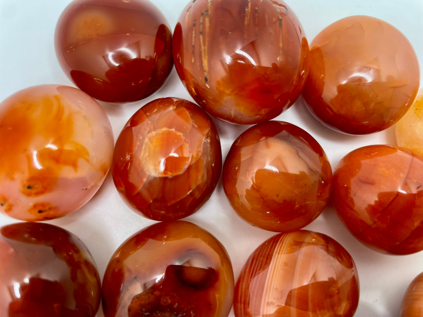 Carnelian Tumble || Natural Carnelian Pebble || Carnelian Mini Palm Stone