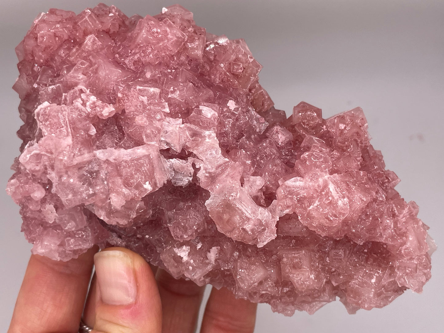 Halite Crystal Cluster || Raw Halite Cluster || Pink Halite - Searles Lake