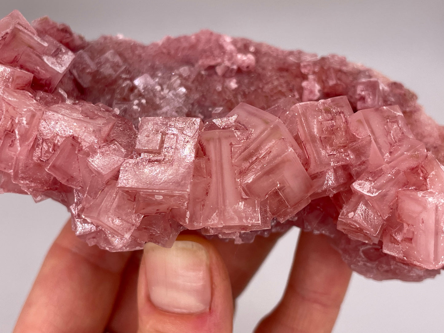 Halite Crystal Cluster || Raw Halite Cluster || Pink Halite - Searles Lake