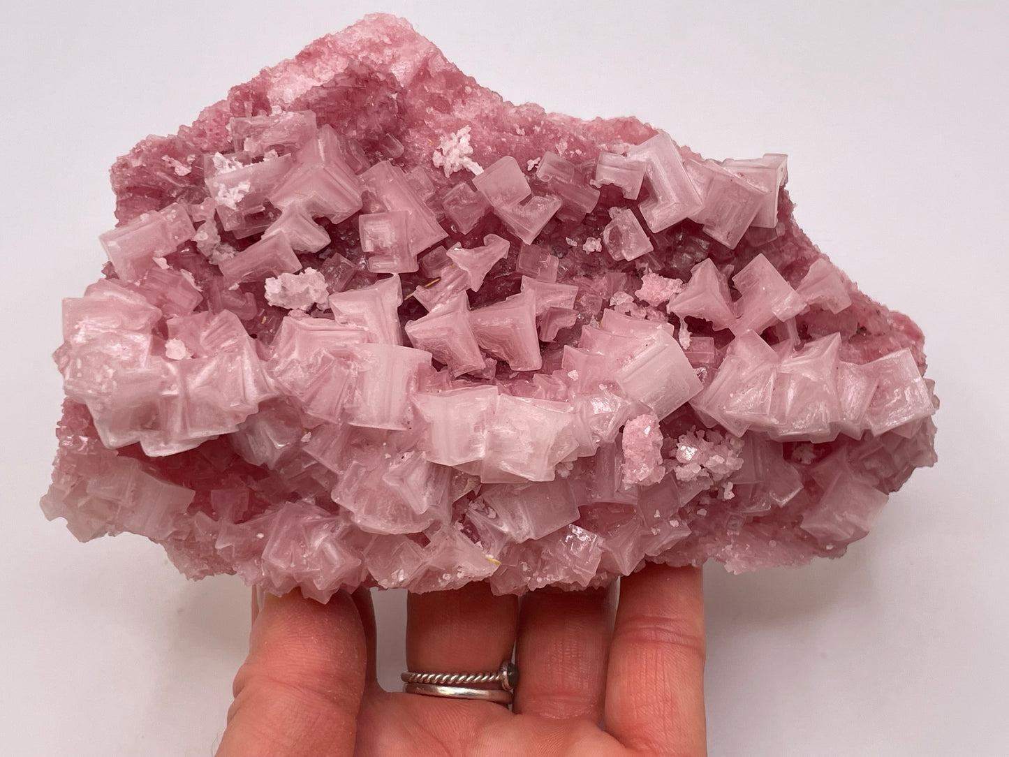 Halite Crystal Cluster || Raw Halite Cluster || Pink Halite - Searles Lake