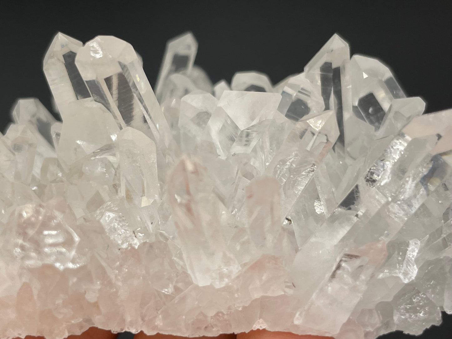 Clear Quartz Crystal Cluster || Raw Quartz Cluster || Lemurian Quartz Crystal Glassback