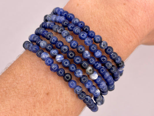 Sodalite Crystal Bracelet || Sodalite Beaded Bracelet || Sodalite Crystal Jewelry ||