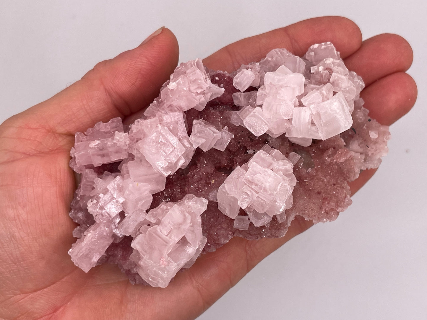 Halite Crystal Cluster || Raw Halite Cluster || Pink Halite - Searles Lake