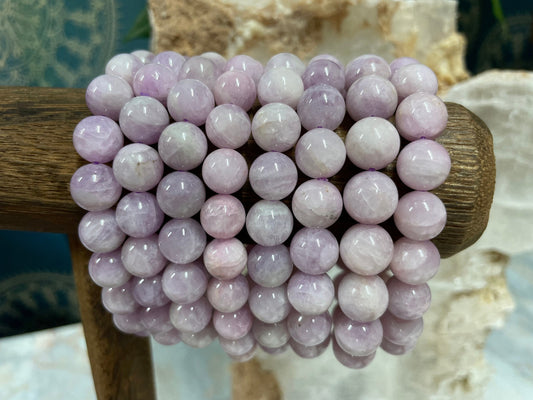 Kunzite Crystal Bracelet || Kunzite Chunky Beaded Bracelet || Kunzite Crystal Jewelry