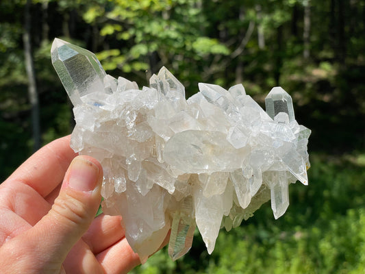 Clear Quartz Crystal Cluster || Raw Quartz Cluster || Lemurian Quartz Crystal Cluster