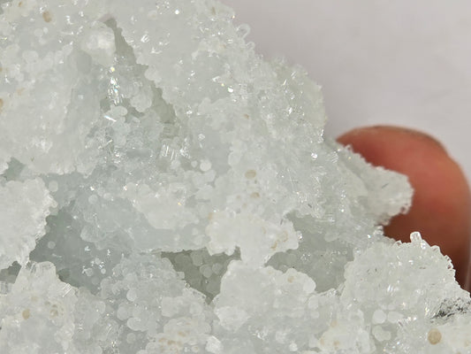 Gemmy Prehnite After Laumontite Cluster