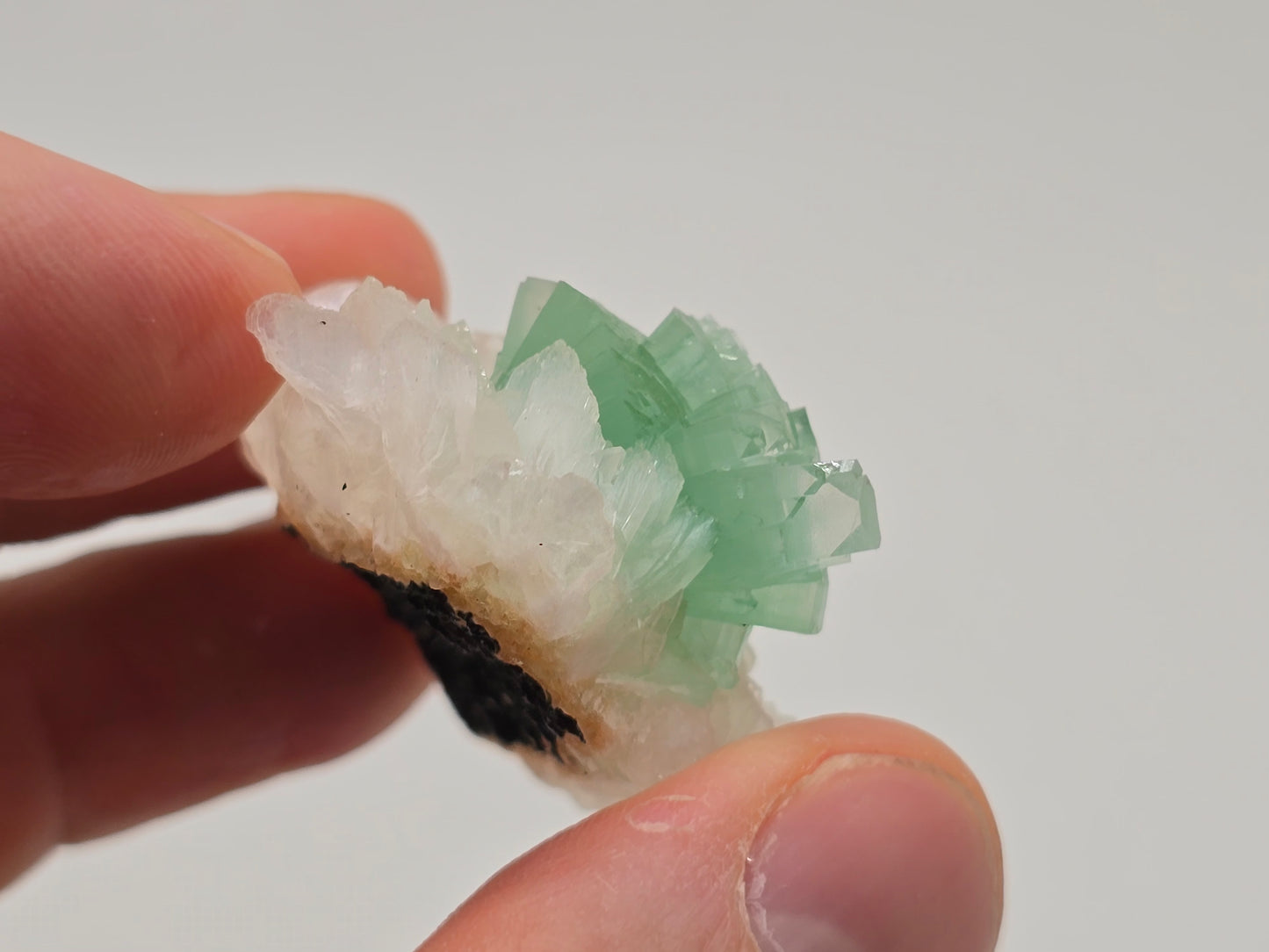 Disco Ball Green Apophyllite Cluster || Gemmy Green Apophyllite Cluster || #104
