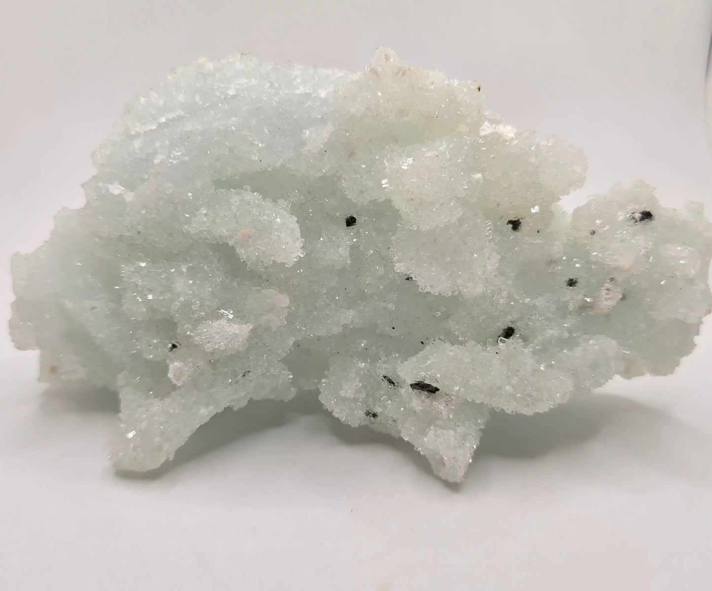 Gemmy Prehnite After Laumontite Cluster