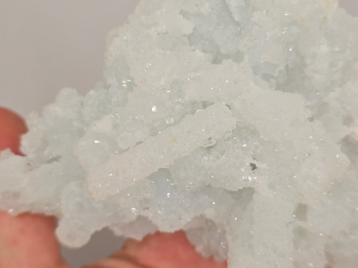 Prehnite After Laumontite Cluster