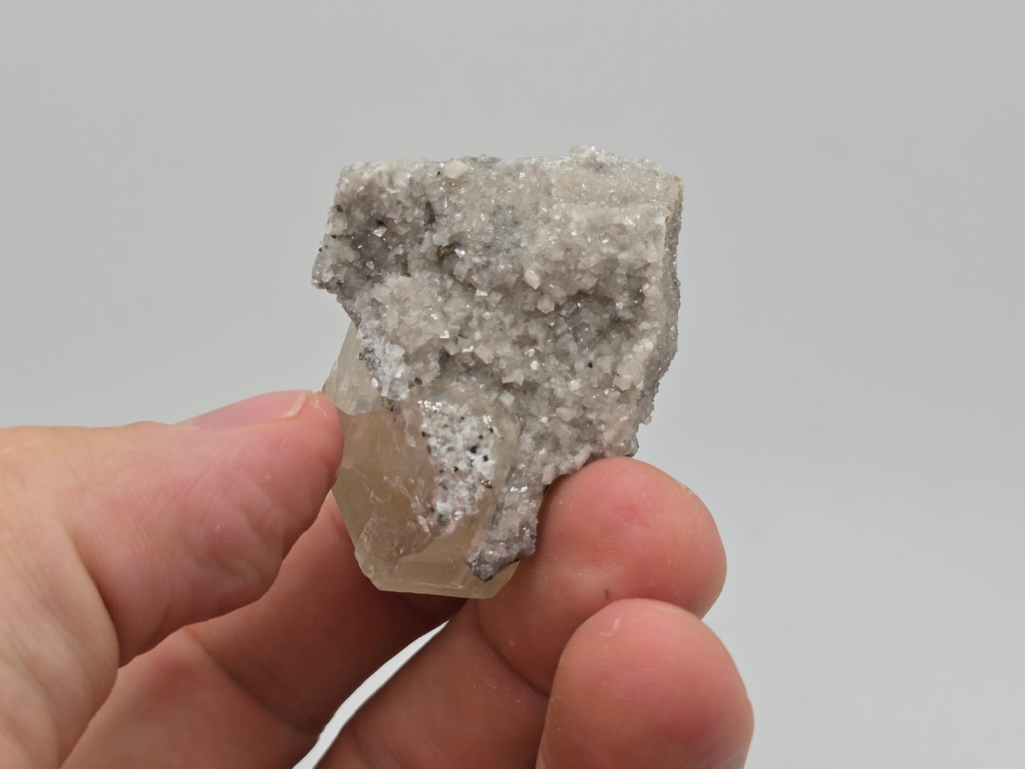 Sweetwater Calcite Cluster with Chalcopyrite || #99