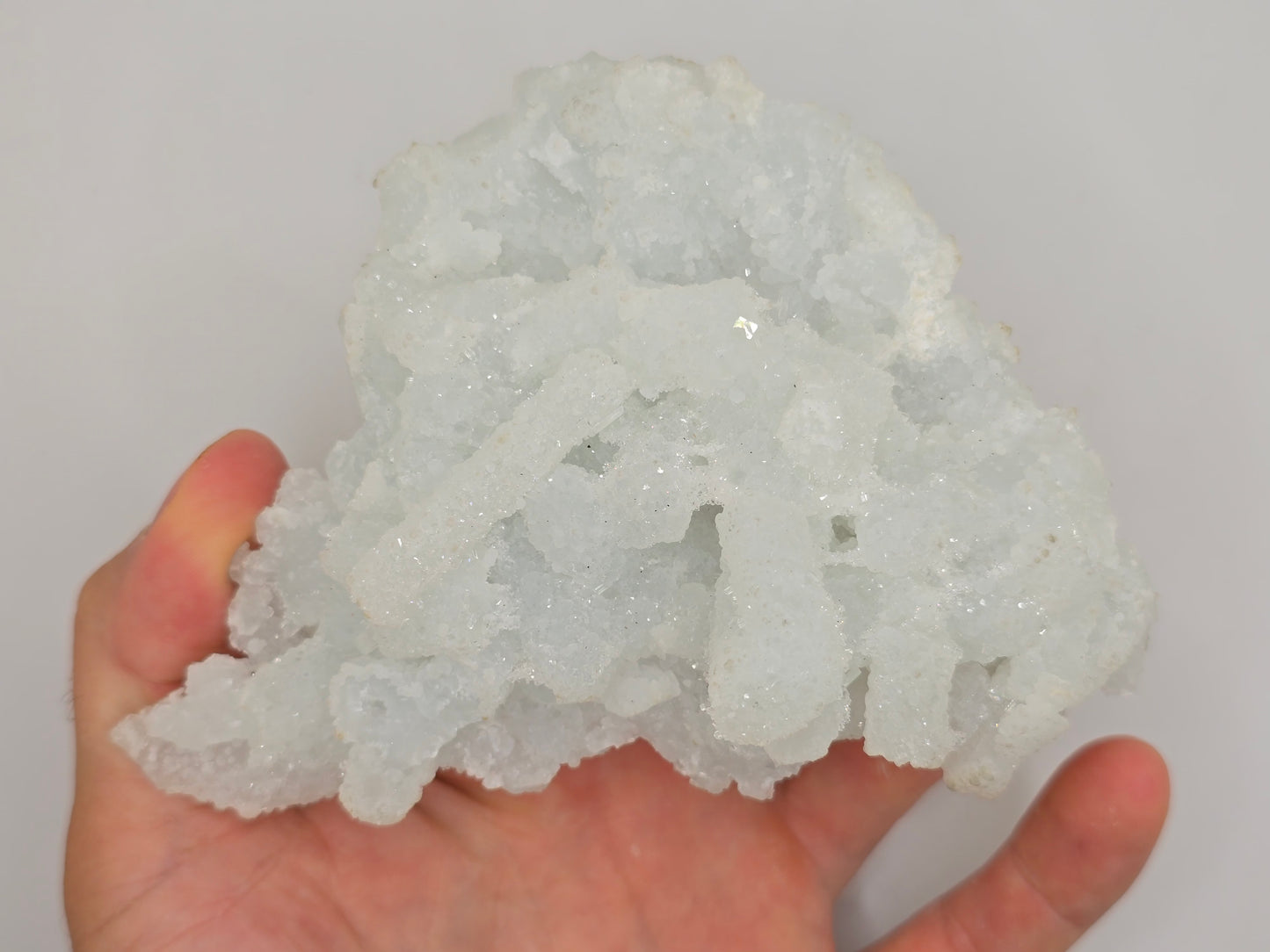Prehnite After Laumontite Cluster