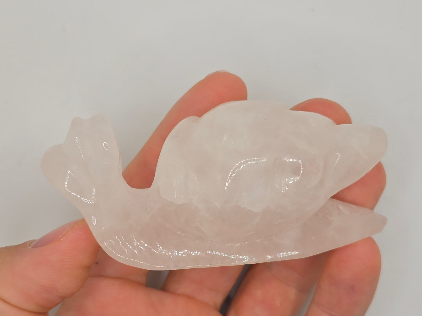 Rose Quartz Snail || Snail Carving || #85