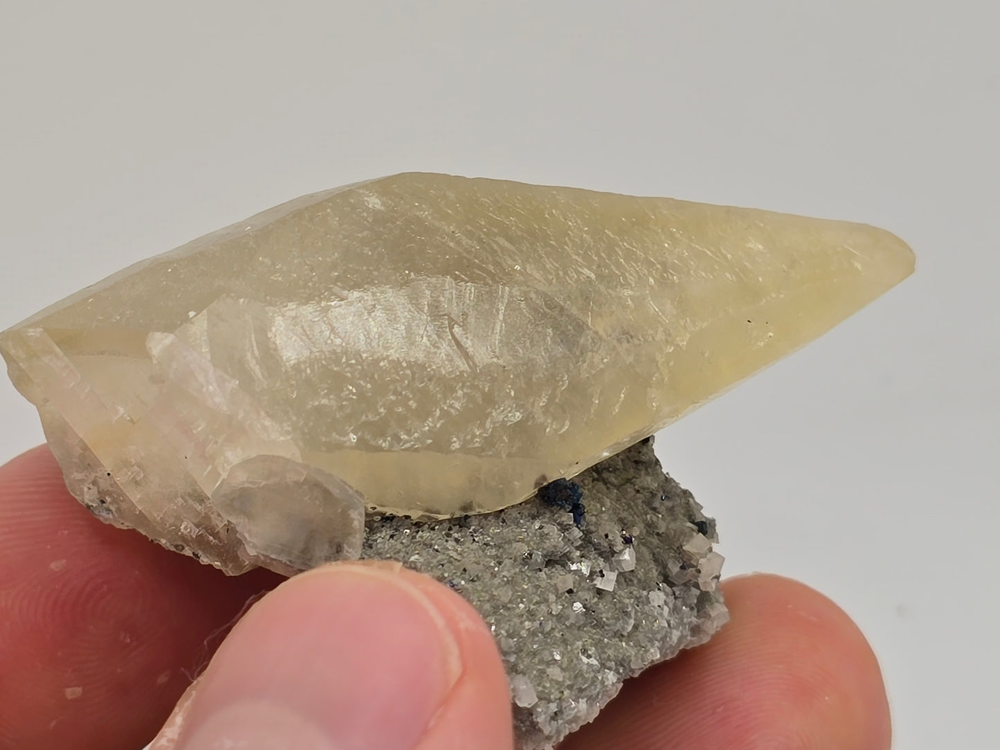 Sweetwater Calcite Cluster with Chalcopyrite || #99