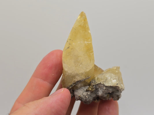 Stand Alone Sweetwater Calcite Cluster on Dolomite with Pyrite|| #96