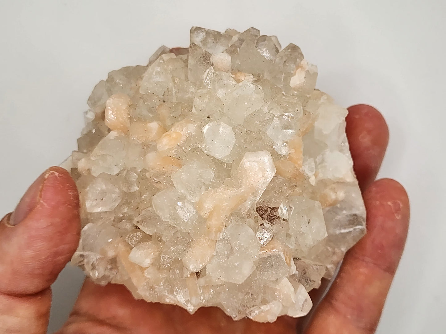 Apophyllite and Stillbite Burr