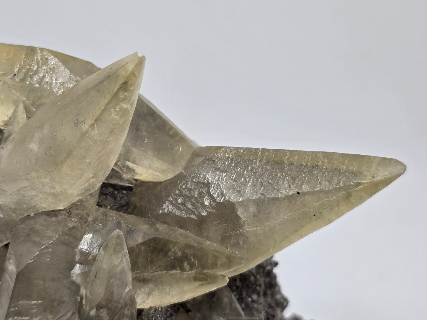 Sweetwater Calcite Cluster with Chalcopyrite and Phantoms || #89