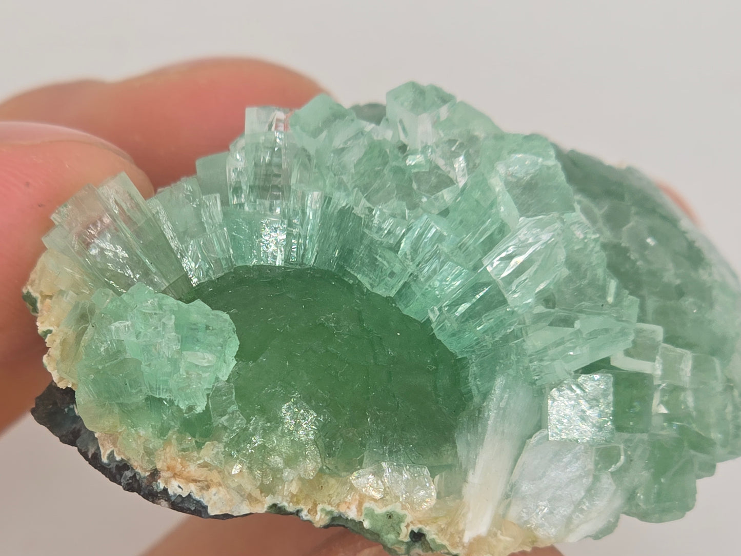 Disco Ball Green Apophyllite Cluster || #107