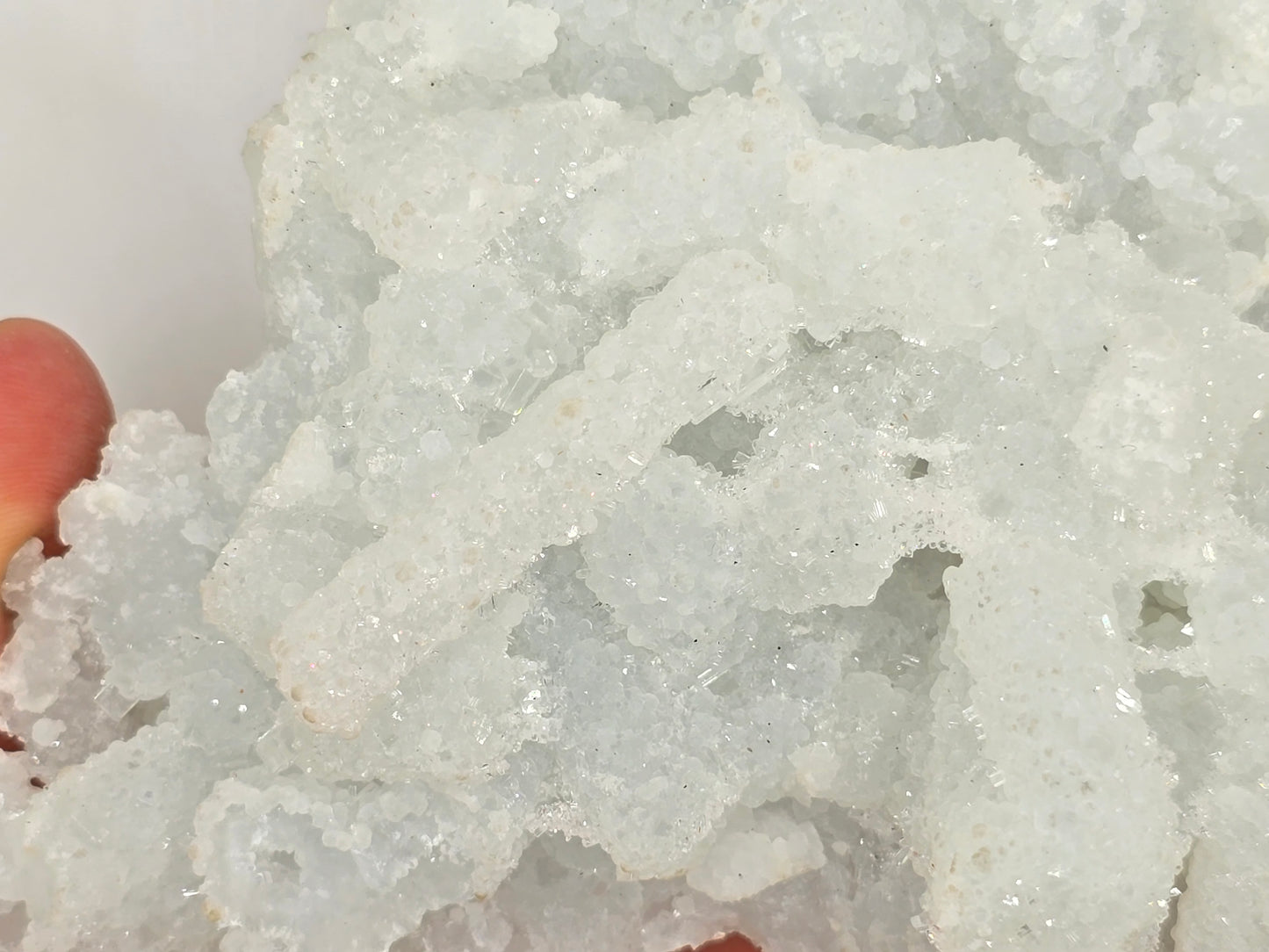 Prehnite After Laumontite Cluster