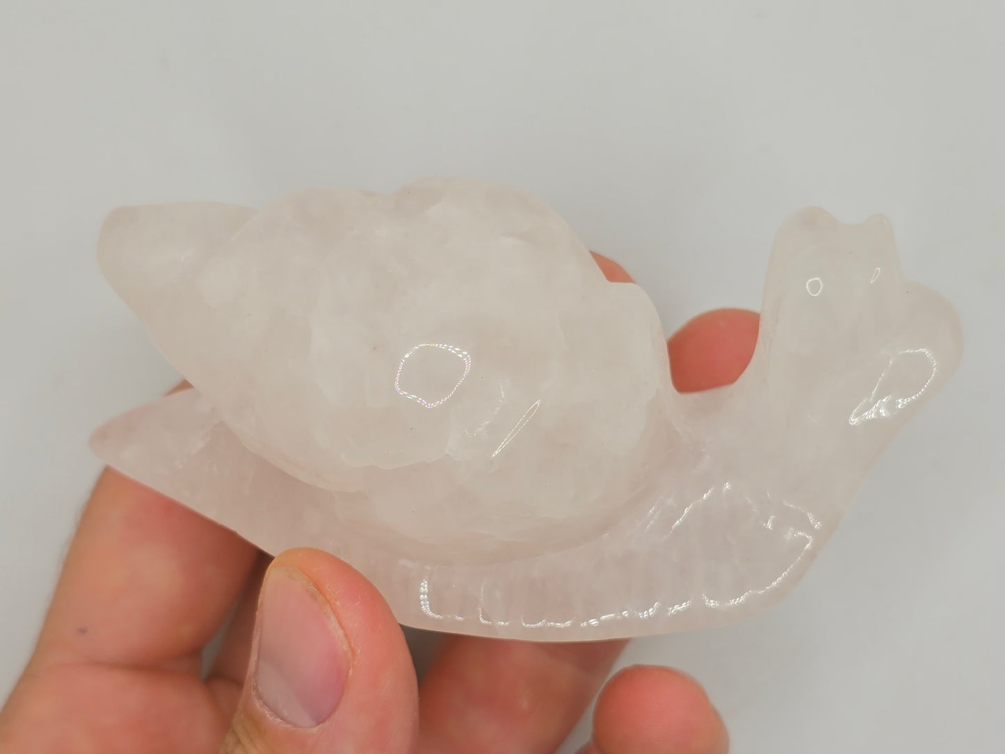 Rose Quartz Snail || Snail Carving || #85