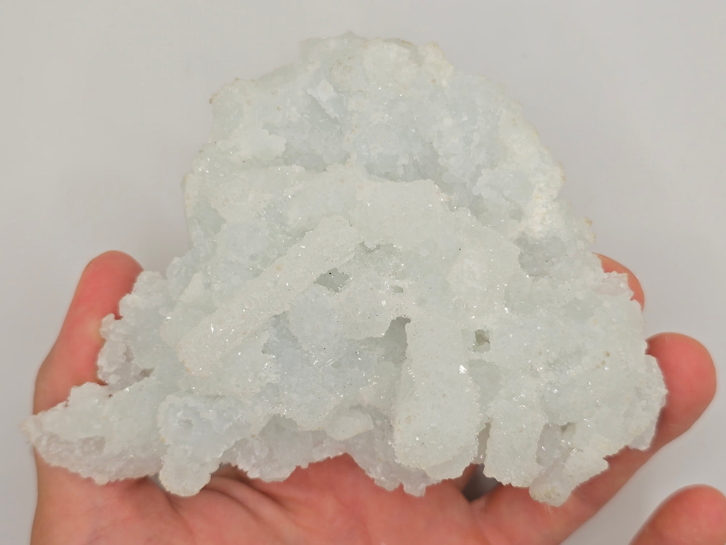 Prehnite After Laumontite Cluster