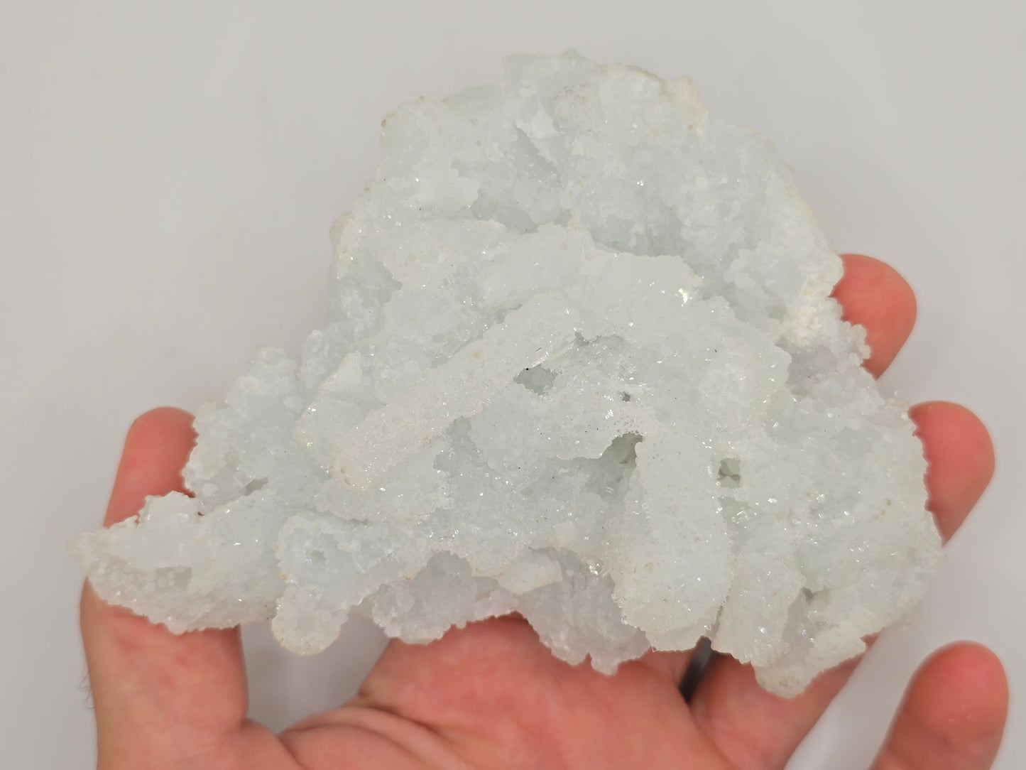 Prehnite After Laumontite Cluster