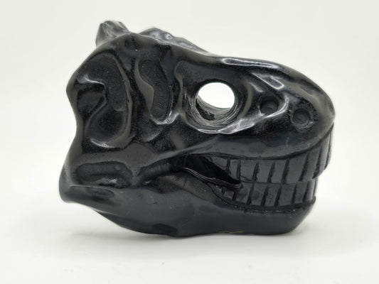 Obsidian T-Rex Skull Carving || Dinosaur Carving || #84