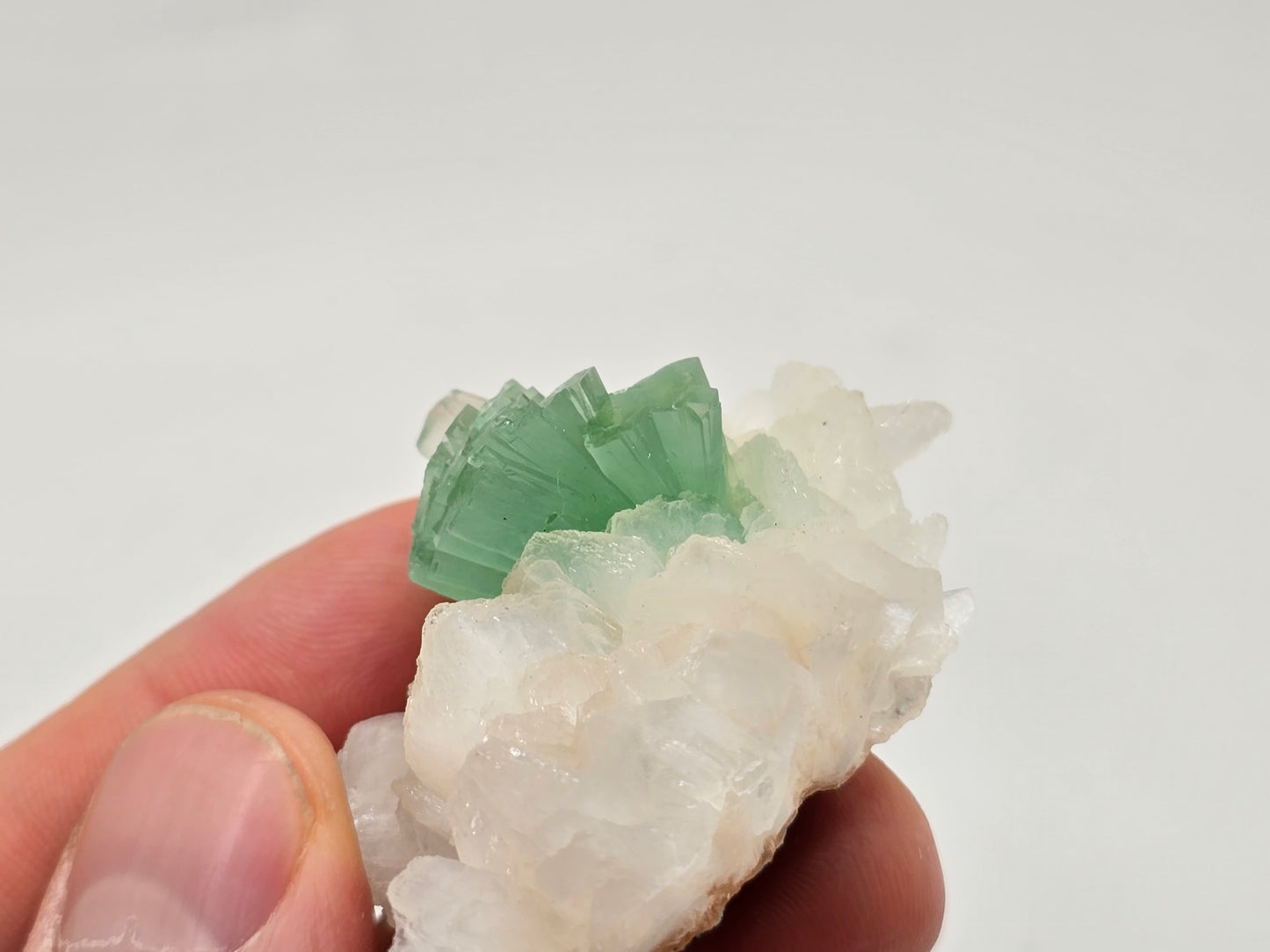 Disco Ball Green Apophyllite Cluster || Gemmy Green Apophyllite Cluster || #104
