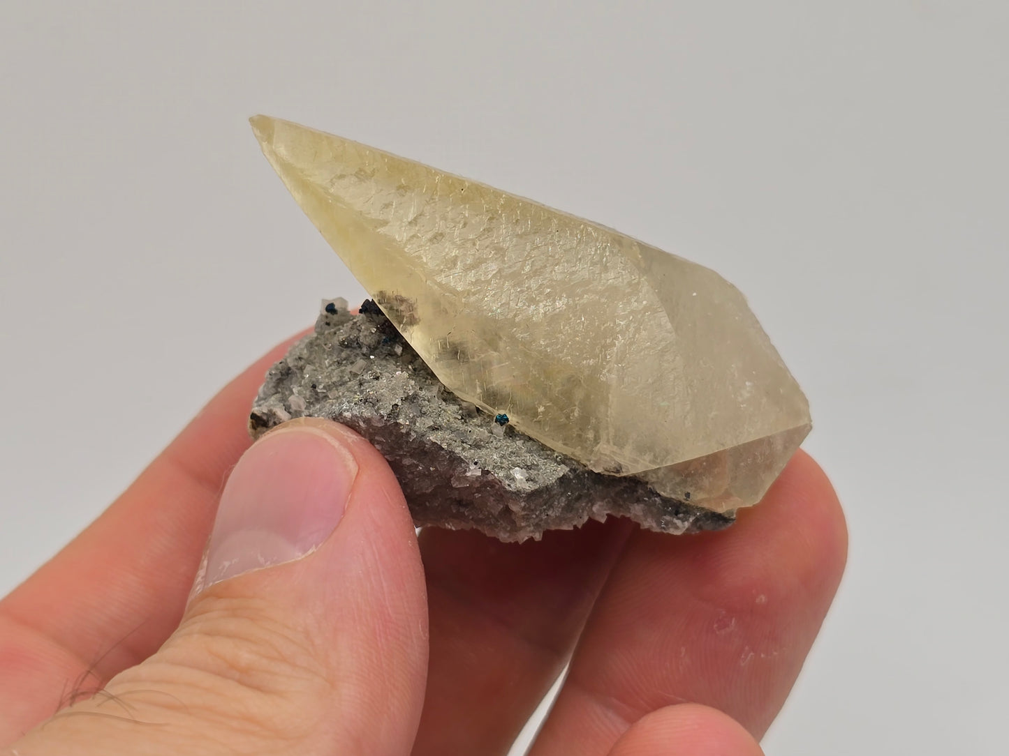 Sweetwater Calcite Cluster with Chalcopyrite || #99