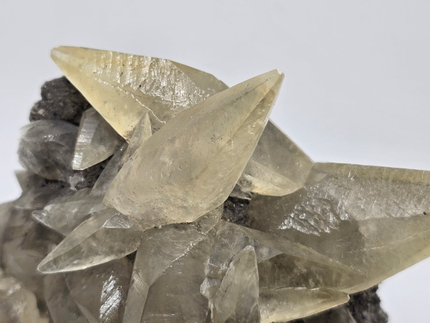 Sweetwater Calcite Cluster with Chalcopyrite and Phantoms || #89