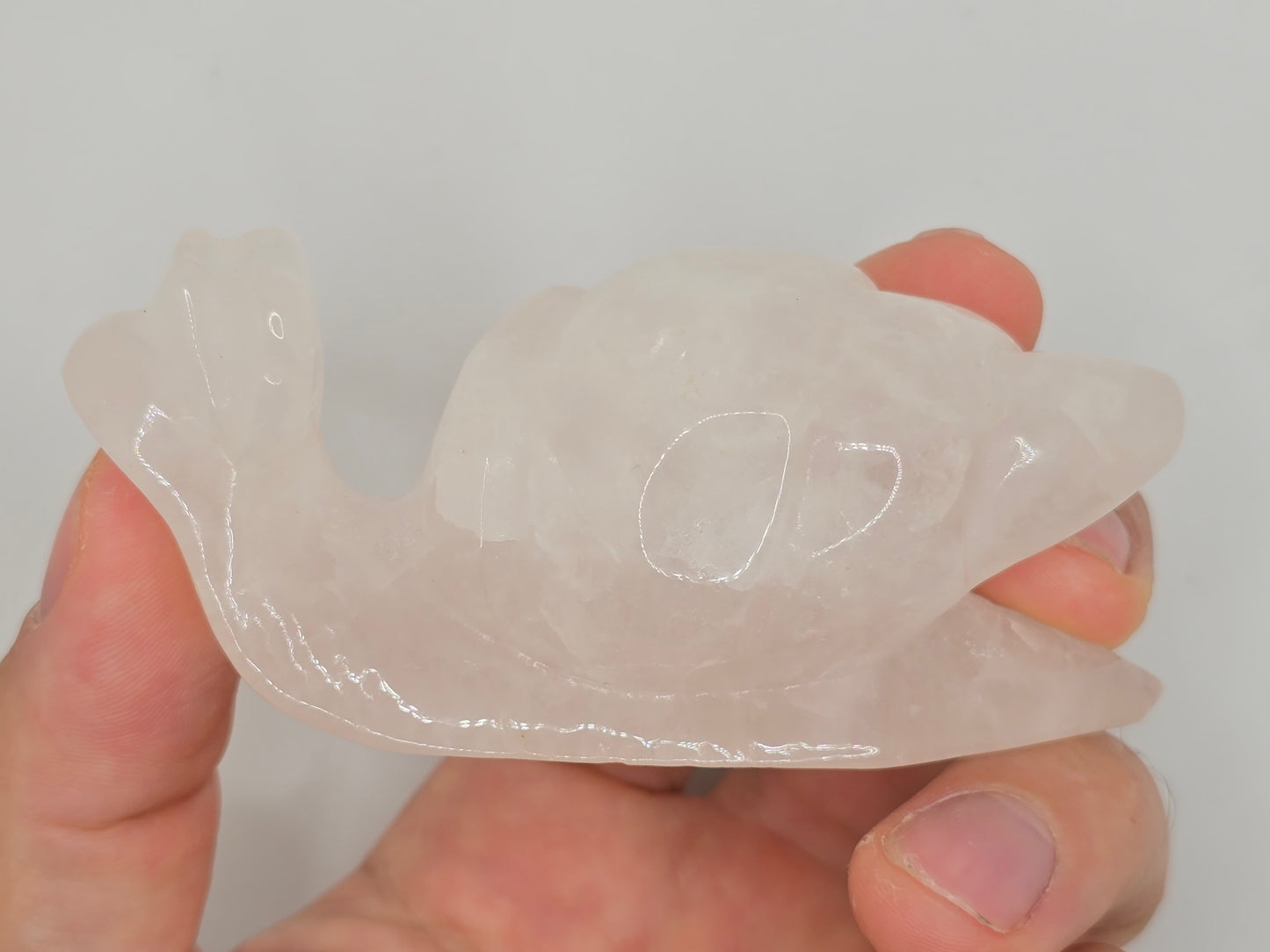 Rose Quartz Snail || Snail Carving || #85