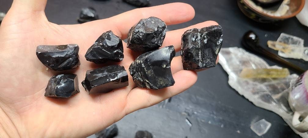 Obsidian Marbles || Naturally Tumbled! ||Grounding Obsidian Stone || Ethically Sourced Utah Obsidian || Choose Your Size