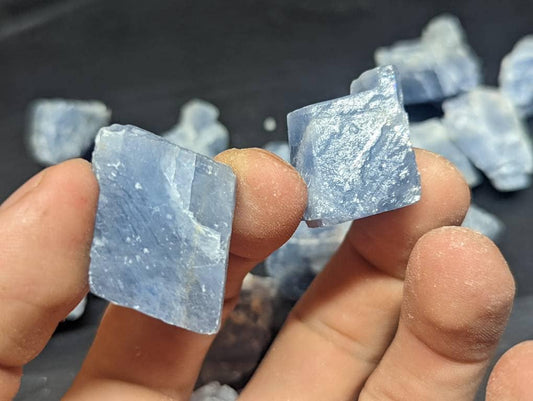 Raw Blue Calcite Crystal || Rough Blue Calcite Chunk ||